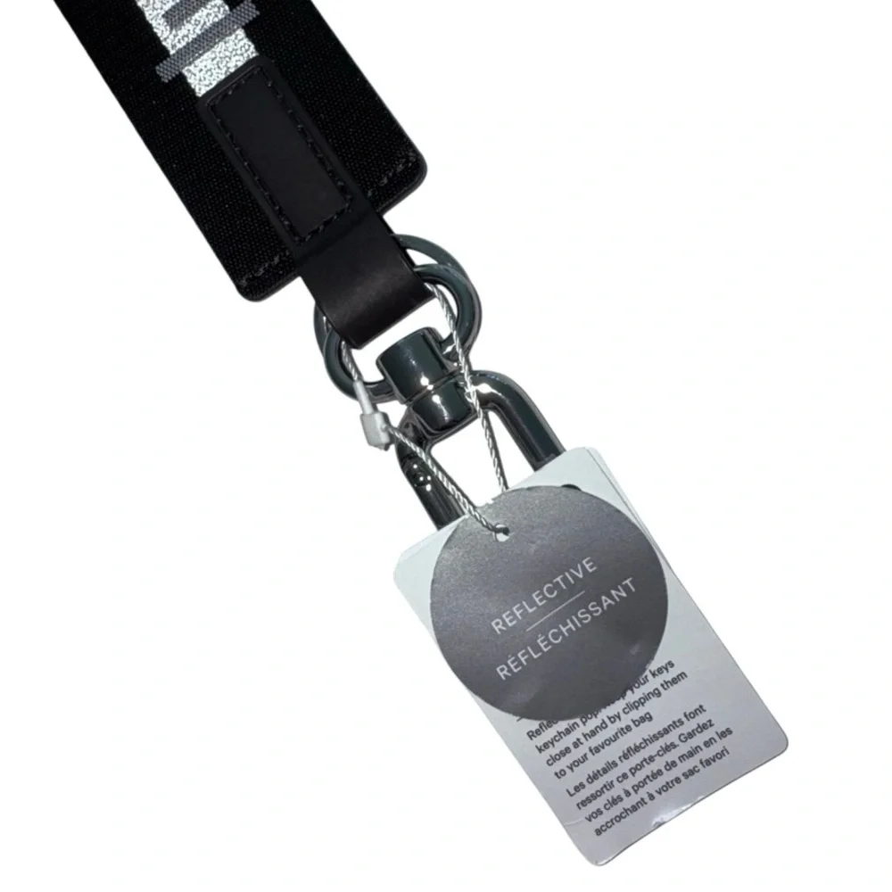 Lululemon Never Lost Keychain Reflective   Black/White/Silver - Picture 6 of 15